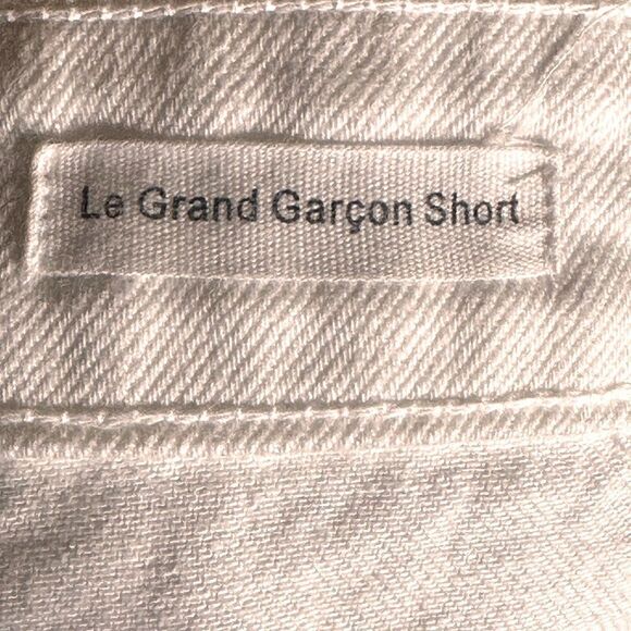 Frame Denim Le Grand Garçon Short Blanc Pike White Cotton Shorts Size 26 📦 - Picture 7 of 10